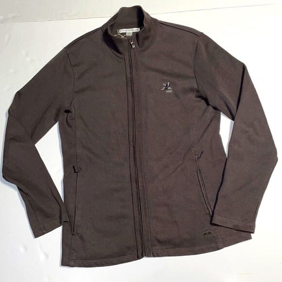 Cutter & Buck 100% Supima cotton fine rib zip jacket with zip pockets size S/P - Picture 1 of 11